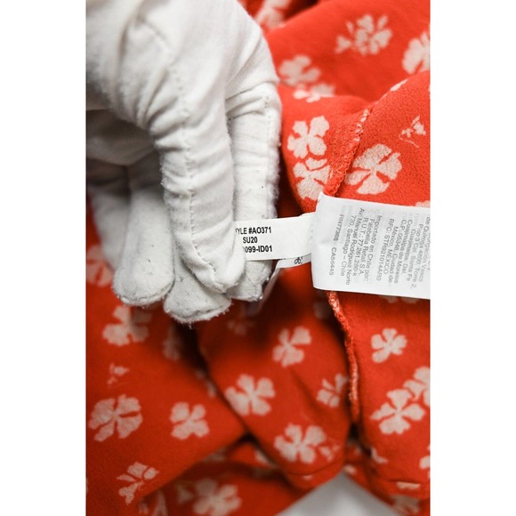 Madewell Ruffle Wrap Midi Skirt in Happy Hibiscus Floral Red - Picture 5 of 5